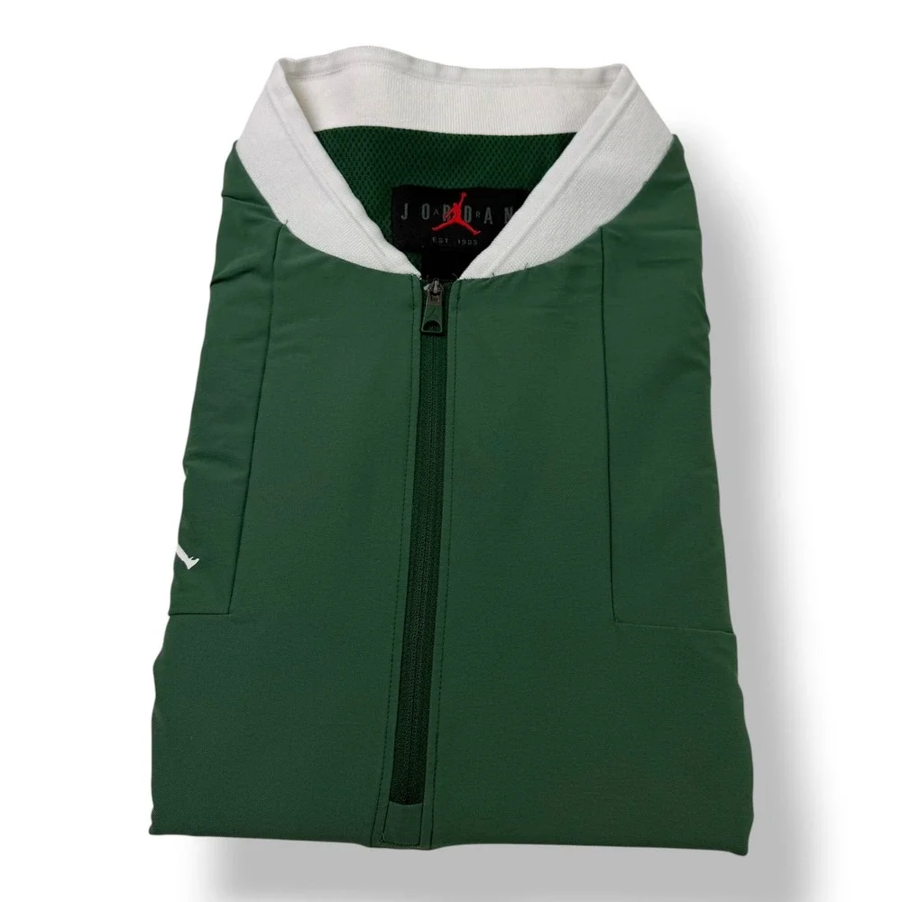 Jordan Mens Lumen Christi Titans Short‎ Sleeve Windbreaker 1/4 Zip Green Large